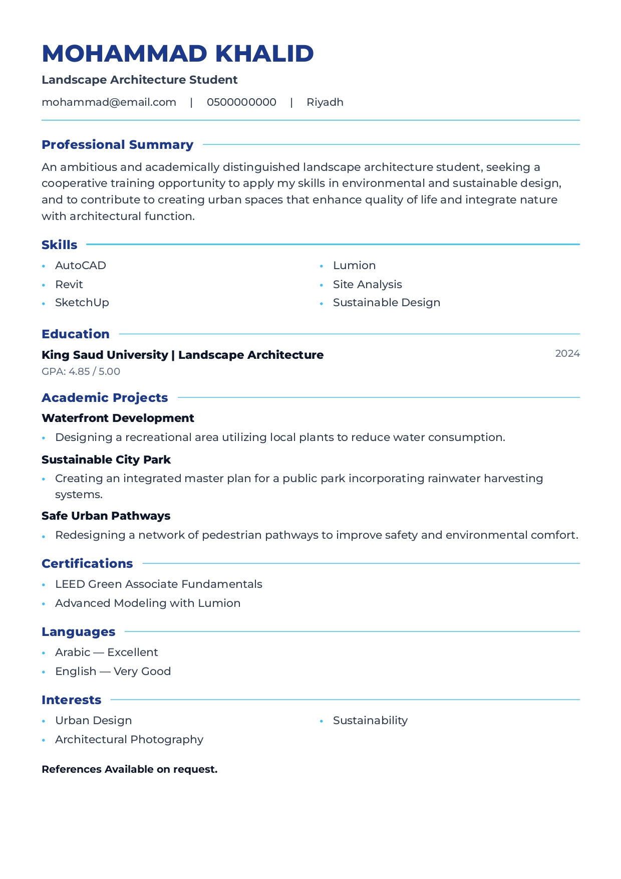 CV Sample 2